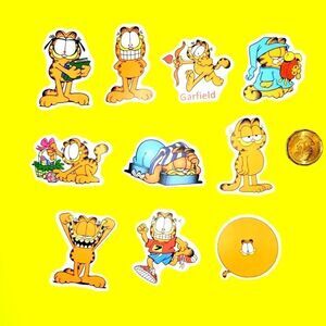 3/$20 Brand New 10x Garfield Waterproof Stickers #b
